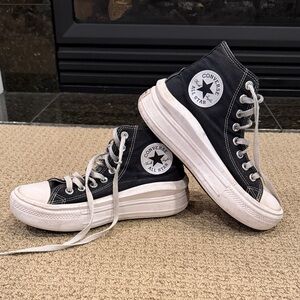 Converse Women’s Chuck Taylor Black High-Top Platform All Star Sneakers